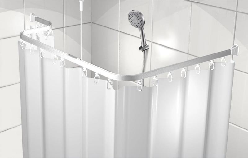 Van Der P bøjelig badeforhængsstang 2 meter - Hvid Van Der P bøjelig badeforhængsstang 2 meter - Hvid