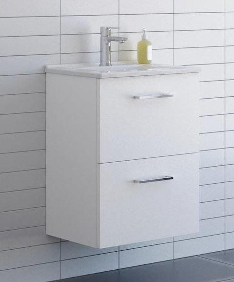 Dansani Mido+ 51 MINI møbelpakke m/Amber vask og skuffer - Mat hvid Dansani Mido+ 51 MINI møbelpakke m/Amber vask og skuffer - Mat hvid