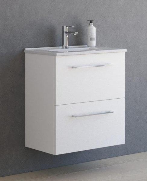 Dansani Mido+ 60 MINI møbelpakke m/Amber vask og 2 skuffer - Mat hvid Dansani Mido+ 60 MINI møbelpakke m/Amber vask og 2 skuffer - Mat hvid