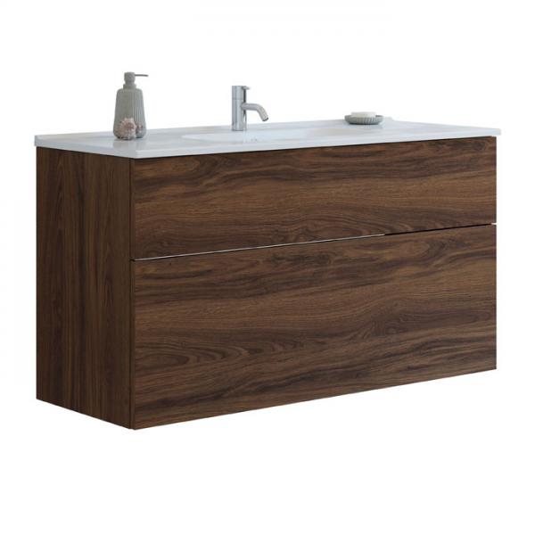 Dansani Luna 121 møbelsæt m/Kantate vask, høj skuffe og indretning - Brun eg Dansani Luna 121 møbelsæt m/Kantate vask, høj skuffe og indretning - Brun eg