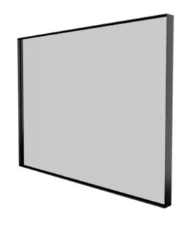 Sanibell Basicline spejl m/mat sort ramme - 80 cm Sanibell Basicline spejl m/mat sort ramme - 80 cm