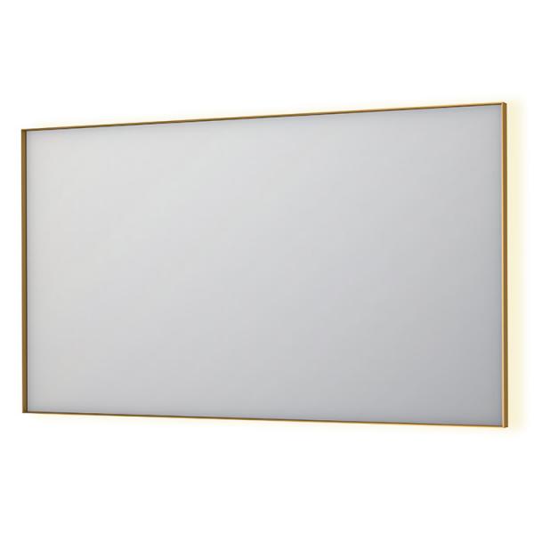 Sanibell Ink SP32 firkantet spejl m/backlight, varme og sensor 140 x 80 cm - Børstet mat guld