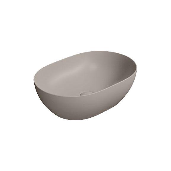 GSI Pura 50 oval fritstående bowlevask - Uden hanehul - Tortora GSI Pura 50 oval fritstående bowlevask - Uden hanehul - Tortora