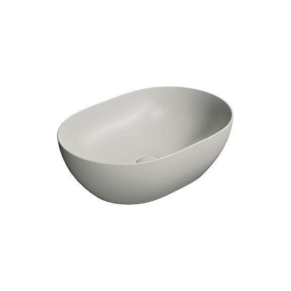 GSI Pura 50 oval fritstående bowlevask - Uden hanehul - Cenere GSI Pura 50 oval fritstående bowlevask - Uden hanehul - Cenere