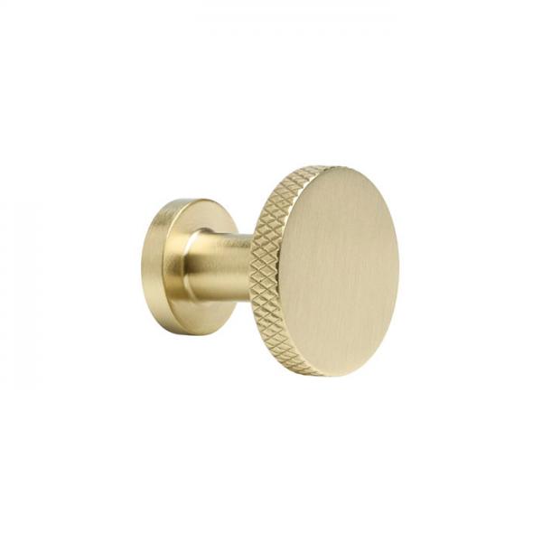 Cassøe Crystal Cut knopgreb eller krog - Børstet messing Cassøe Crystal Cut knopgreb eller krog - Børstet messing