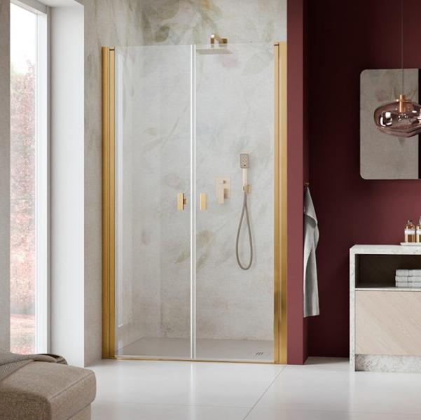 Str&oslash;mberg Noma 30 dobbelt svingd&oslash;r 700mm - Poleret messing