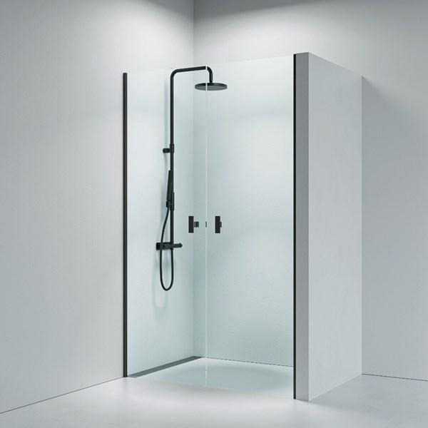 Strømberg Noma 30 dobbelt svingdør 800mm - Mat sort Strømberg Noma 30 dobbelt svingdør 800mm - Mat sort