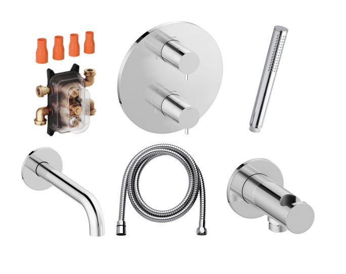 Damixa Silhouet komplet indbygningspakke til badekar – Krom Damixa Silhouet komplet indbygningspakke til badekar – Krom