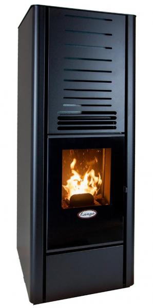 Langå Karen Træpilleovn 40 kg pilletank - Sort Langå Karen Træpilleovn 40 kg pilletank - Sort