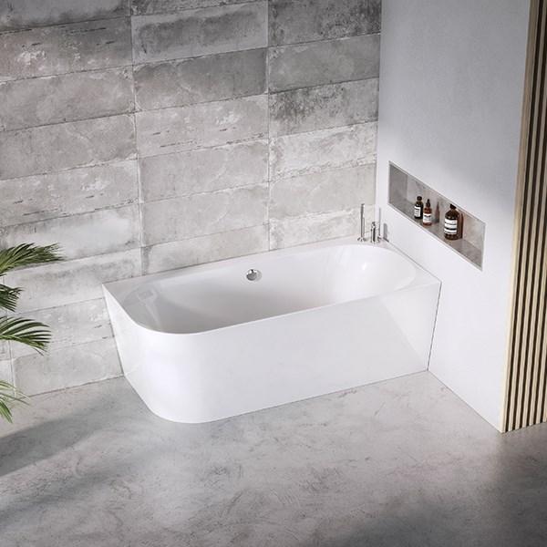 Strømberg Nino badekar t/hjørne - 165 x 75 - Højre Strømberg Nino badekar t/hjørne - 165 x 75 - Højre