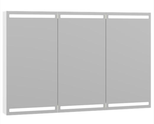 Dansani Level spejlskab 120 m/LED og lysstyring - Hvid mat Dansani Level spejlskab 120 m/LED og lysstyring - Hvid mat