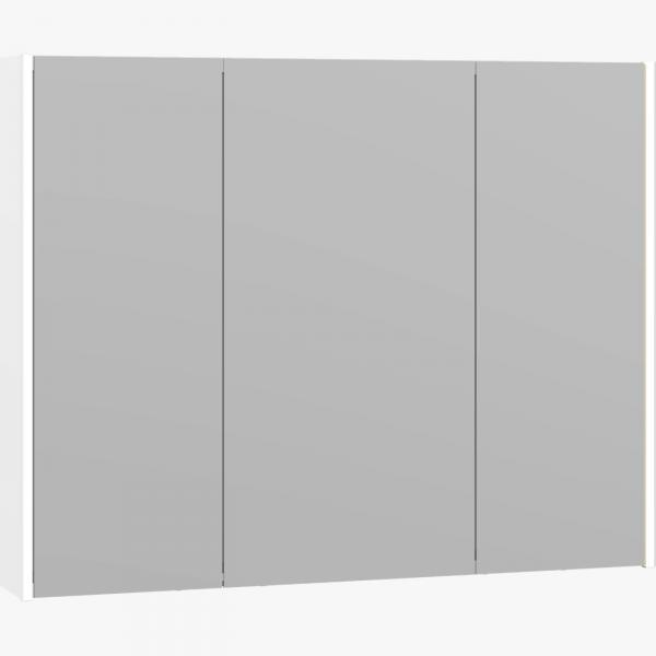 Dansani Ambi spejlskab 100 m/lysstyring og 3 låger - Hvid mat lak Dansani Ambi spejlskab 100 m/lysstyring og 3 låger - Hvid mat lak