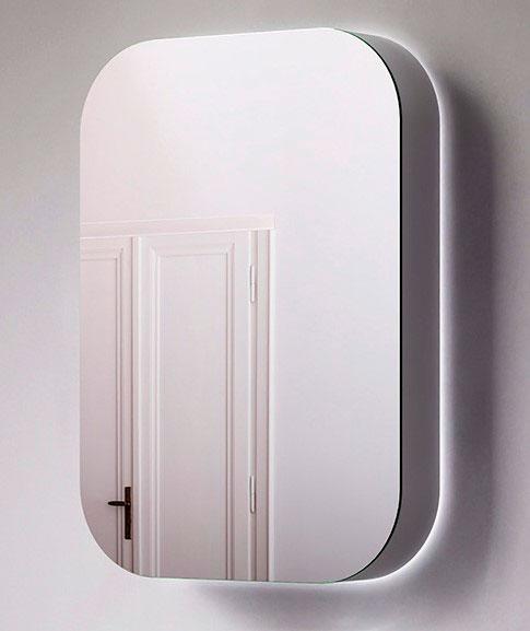 Cassøe Shape spejlskab 50 m/backlight - Alu Cassøe Shape spejlskab 50 m/backlight - Alu