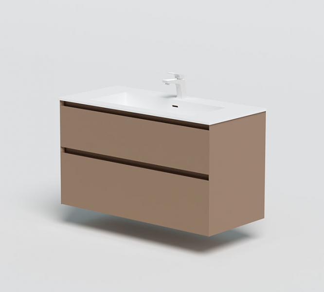 Strømberg Lux 100 vaskeskab m/2 skuffer - Cocoa brun Strømberg Lux 100 vaskeskab m/2 skuffer - Cocoa brun