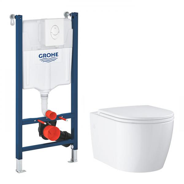Grohe Start Round toiletpakke inkl. sæde m/SoftClose, cisterne og betjening i hvid Grohe Start Round toiletpakke inkl. sæde m/SoftClose, cisterne og betjening i hvid