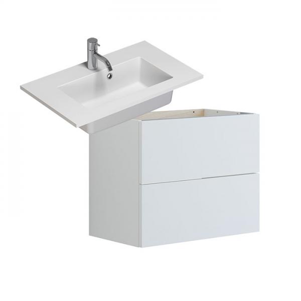 Dansani Luna Urban 60 mini møbelsæt m/Mini Minore vask og skuffer - Hvid mat Dansani Luna Urban 60 mini møbelsæt m/Mini Minore vask og skuffer - Hvid mat