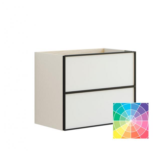 Dansani Luna Mini vaskeskab 60x48 m/skuffer - Valgfri farve/sort ramme Dansani Luna Mini vaskeskab 60x48 m/skuffer - Valgfri farve/sort ramme