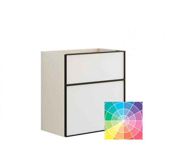 Dansani Luna Mini vaskeskab 60x64x35 m/skuffer - Valgfri farve/sort ramme Dansani Luna Mini vaskeskab 60x64x35 m/skuffer - Valgfri farve/sort ramme