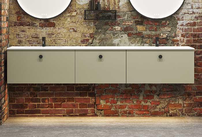 Dansani Luna Urban 220 møbelsæt m/Minore dobbeltvask og skuffer - Valgfri farve Dansani Luna Urban 220 møbelsæt m/Minore dobbeltvask og skuffer - Valgfri farve