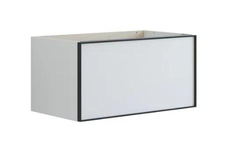 Dansani Luna Mini vaskeskab 80x40 m/skuffer - Hvid mat/sort ramme Dansani Luna Mini vaskeskab 80x40 m/skuffer - Hvid mat/sort ramme