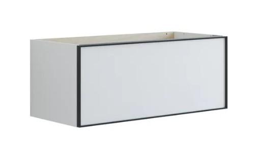 Dansani Luna Mini vaskeskab 100x40 m/skuffer - Hvid mat/sort ramme Dansani Luna Mini vaskeskab 100x40 m/skuffer - Hvid mat/sort ramme