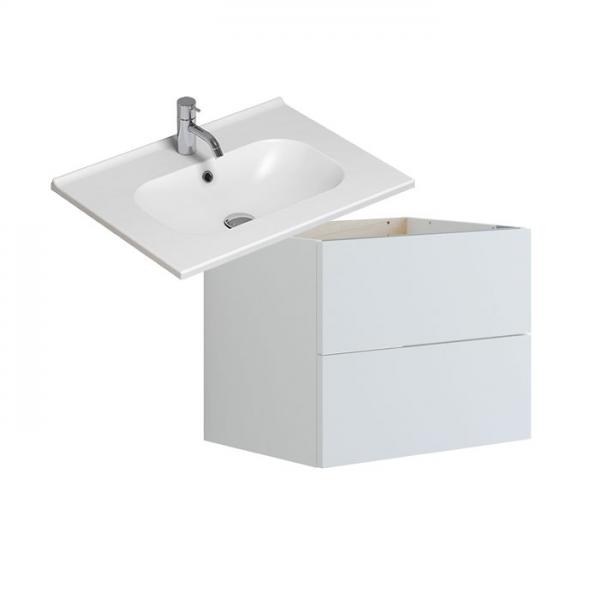 Dansani Luna Urban 60 møbelsæt m/Kantate vask og skuffer - Hvid mat Dansani Luna Urban 60 møbelsæt m/Kantate vask og skuffer - Hvid mat
