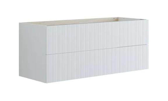 Dansani Luna dobbelt vaskeskab 120x40 m/skuffer - Hvid mat/riflet Dansani Luna dobbelt vaskeskab 120x40 m/skuffer - Hvid mat/riflet