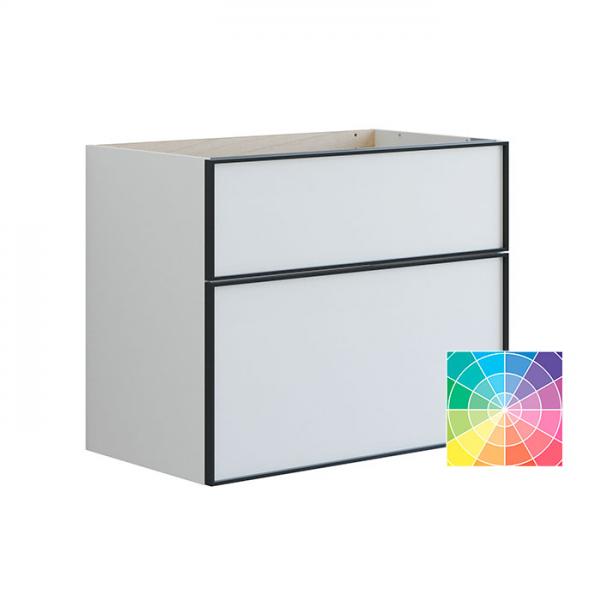 Dansani Luna Urban vaskeskab 80x64 m/skuffer - Valgfri farve/sort ramme