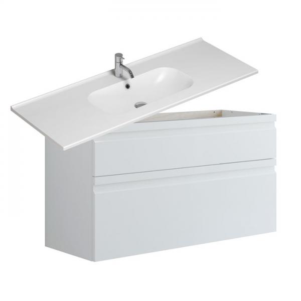 Dansani Luna Urban møbelsæt m/Kantate vask og integrerede greb - Høj - Hvid mat Dansani Luna Urban møbelsæt m/Kantate vask og integrerede greb - Høj - Hvid mat