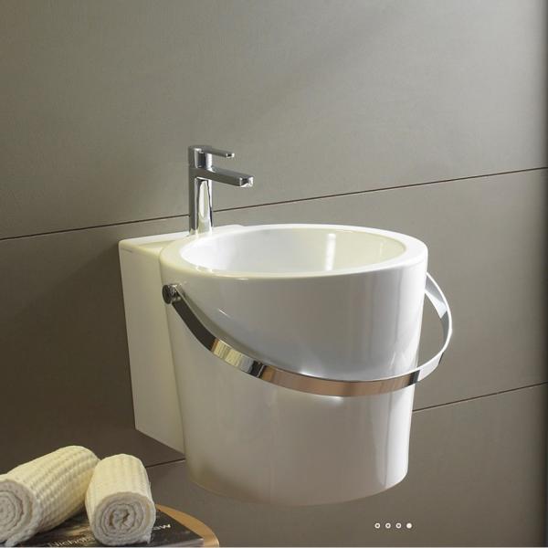 Eico Bucket 30 R 40 bowlevask op til væg - 1 hanehul Eico Bucket 30 R 40 bowlevask op til væg - 1 hanehul