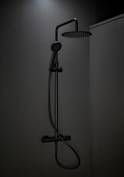 Hafa Mix Slim Round komplet brusesystem - Ø250 mm - Sort Hafa Mix Slim Round komplet brusesystem - Ø250 mm - Sort