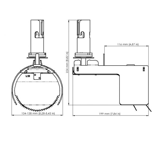 Nordisk Innovation TX11 LOCK rottespærre Ø135 mm indv. rørdim.