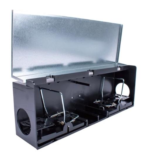 Camro dobbeltkasse med 2 Snap rotteklapfælder, komplet Camro dobbeltkasse med 2 Snap rotteklapfælder, komplet