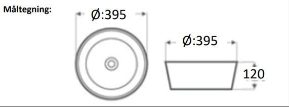 Cassøe Romano fritstående bowlevask - Glas/gylden te