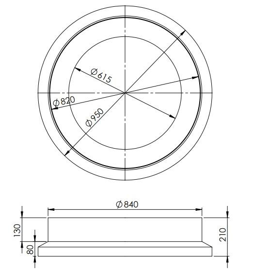 Lauridsen 600 mm kegle u/ fals Lauridsen 600 mm kegle u/ fals