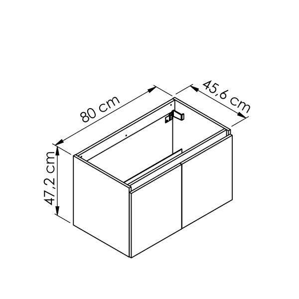 Allibert Bali underskabe m/låger - Molina Ask - 80 cm Allibert Bali underskabe m/låger - Molina Ask - 80 cm