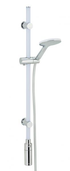 Wenko brusesæt med LED brusestang - Ø120 - Kan også limes Wenko brusesæt med LED brusestang - Ø120 - Kan også limes