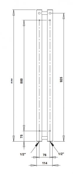 Strømberg Regus håndklædetørrer - 11,5x95 cm - Hvid Strømberg Regus håndklædetørrer - 11,5x95 cm - Hvid