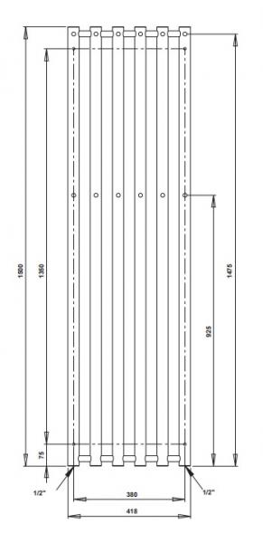 Strømberg Regus kombi-håndklædetørrer - 42x150 cm. - Hvid Strømberg Regus kombi-håndklædetørrer - 42x150 cm. - Hvid