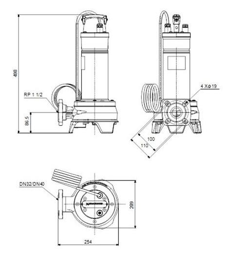 Grundfos Unilift APG afløbspumpe 40.10.3 uden stik Grundfos Unilift APG afløbspumpe 40.10.3 uden stik