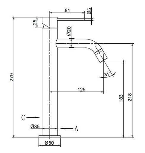 Primy Voyage High håndvaskarmatur - Coal Primy Voyage High håndvaskarmatur - Coal