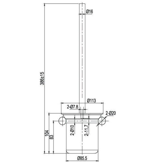 Primy Style toiletbørste - Coal Primy Style toiletbørste - Coal