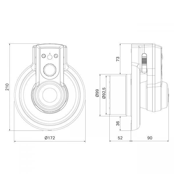 Pax Passad 31 Ventilator med fugtstyring (hygrostat) & bevægelsessensor Ø100 mm, Hvid Pax Passad 31 Ventilator med fugtstyring (hygrostat) & bevægelsessensor Ø100 mm, Hvid