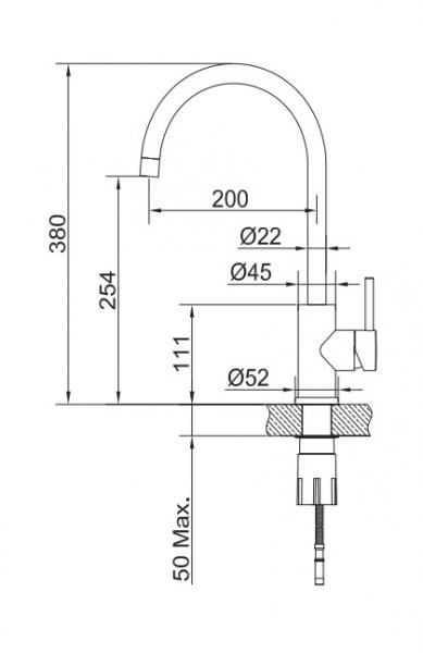 Primy Curve køkkenarmatur - Amber Primy Curve køkkenarmatur - Amber