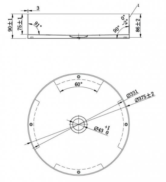 Primy Rare R Ø38 fritstående bowlevask - Uden overløb - Shadow Primy Rare R Ø38 fritstående bowlevask - Uden overløb - Shadow