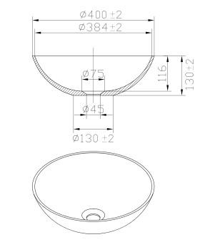 Primy R1 Ø40 fritstående bowlevask - Uden overløb - Hvid mat Primy R1 Ø40 fritstående bowlevask - Uden overløb - Hvid mat