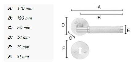 Beslagsboden Design indendørs dørhåndtag m/crystal cut - Børstet krom - Sæt á 4 stk Beslagsboden Design indendørs dørhåndtag m/crystal cut - Børstet krom - Sæt á 4 stk