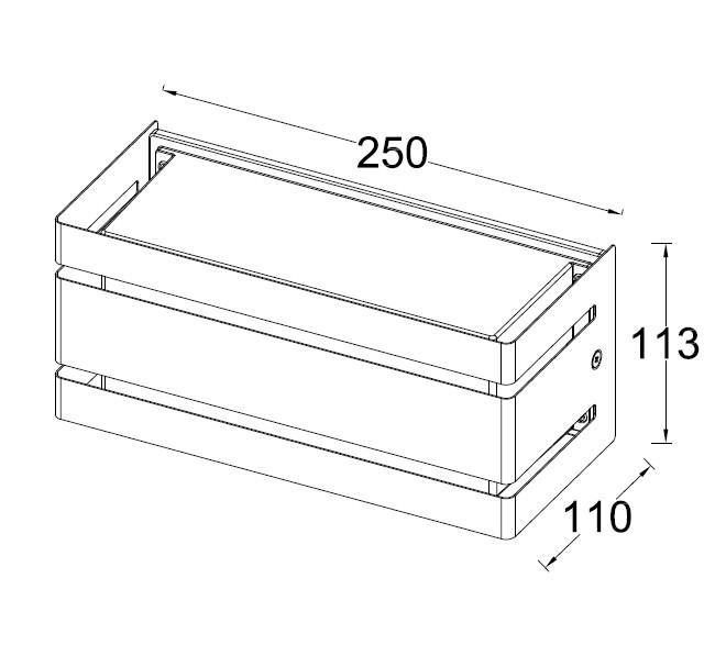 Lutec Architectural Vidar udendørslampe til væg Lutec Architectural Vidar udendørslampe til væg