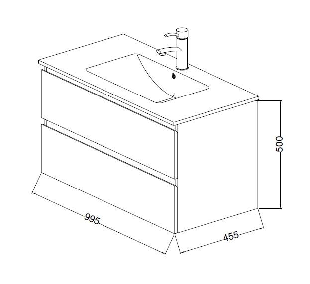 Nortiq Brazil 100 One-box m&oslash;bels&aelig;t m/skuffer - Flatpack - Mat hvid