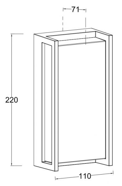 Lutec Architectural Qubo udendørslampe til væg 22 x 11 cm Lutec Architectural Qubo udendørslampe til væg 22 x 11 cm